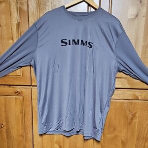 Simms Men's XXL Sun Protection Lightweight Fishing Shirt.